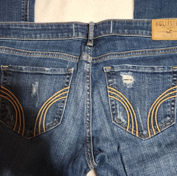 Hollister Dark Blue Straight Leg Jeans - Picture 10 of 10